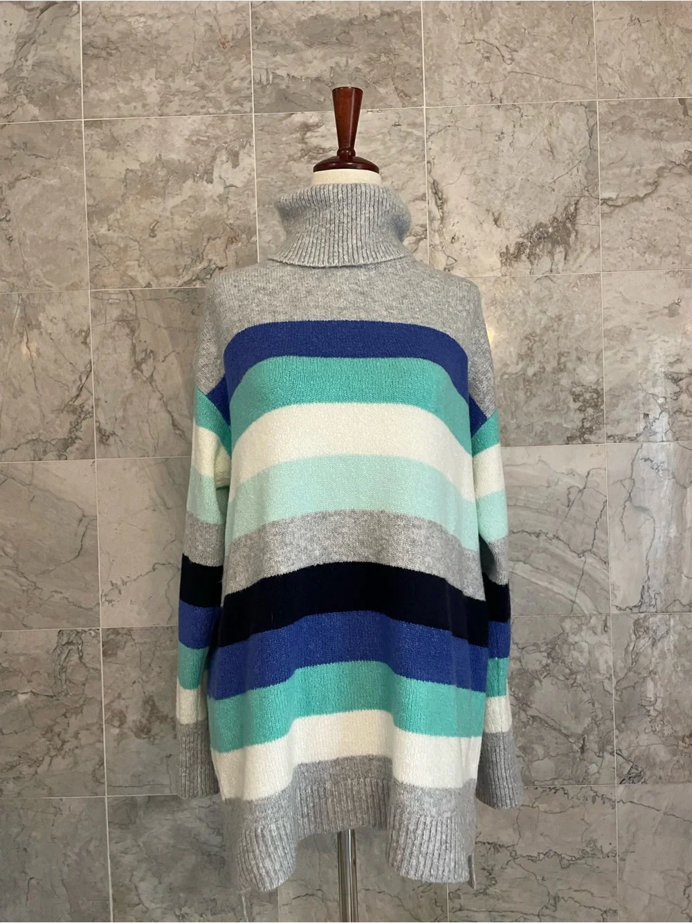 Talbots Striped Turtleneck Sweater